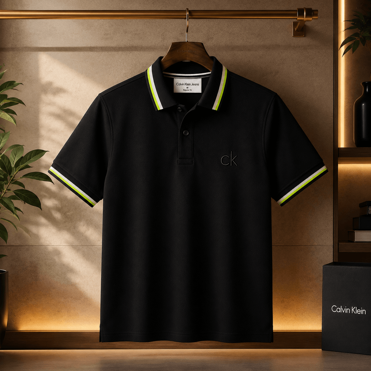 Calvin Klein Black Premium Regular Fit Polo Shirt
